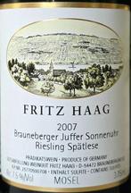2007 Fritz Haag, Brauneberger Juffer Sonnenuhr Riesling -, Nieuw