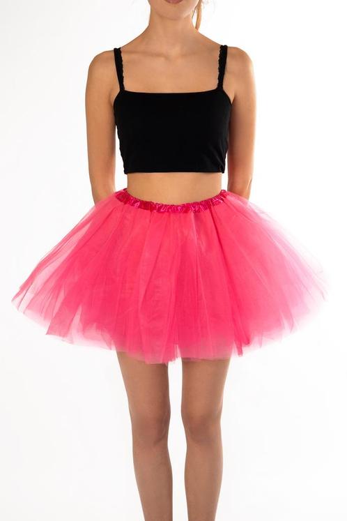 KIMU® Tutu Neon Roze Tule Rokje 110 116 122 128 134 140 Fluo, Kinderen en Baby's, Carnavalskleding en Verkleedspullen, Meisje