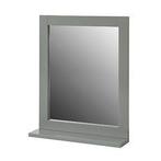 2eChoix | SoBuy Miroir de salle de bain avec étagère - Gris, Huis en Inrichting, Badkamer | Complete badkamers, Ophalen of Verzenden