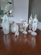Sia - Beeldje - Witte en zilveren kerststal set (7) - Hars,, Nieuw