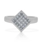 Ring - 18 karaat Witgoud -  1.00ct. tw. Diamant (Natuurlijk)