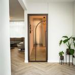 Stalen Binnendeur - Brons - 2 Vlaks rond - Brons rook glas, Doe-het-zelf en Bouw, Minder dan 80 cm, Binnendeur, Nieuw, Metaal