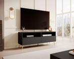 Meubella TV-Meubel Tadeo zwart goud 150cm, Nieuw, 150 tot 200 cm, Overige materialen, 25 tot 50 cm