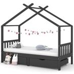 vidaXL Kinderbedframe met lades grenenhout donkergrijs, Kinderen en Baby's, Verzenden, Nieuw