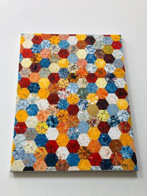Pierre Joseph - Mosaic patchwork, Antiek en Kunst, Kunst | Schilderijen | Modern