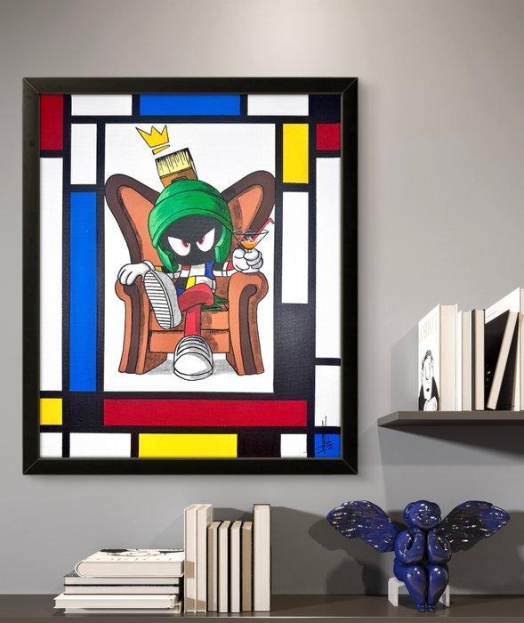 Alèze (1974) - Marvin the martian Mondrian & friends, Antiek en Kunst, Kunst | Schilderijen | Modern