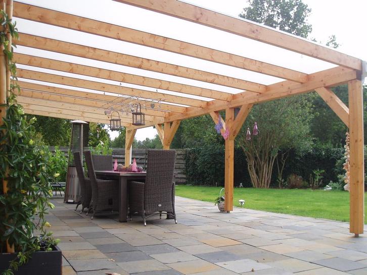 Douglashouten veranda muurplaatsing, Tuin en Terras, Overkappingen, Nieuw, Verzenden