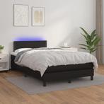 vidaXL Boxspring met matras en LED kunstleer zwart 120x200, Verzenden, Nieuw