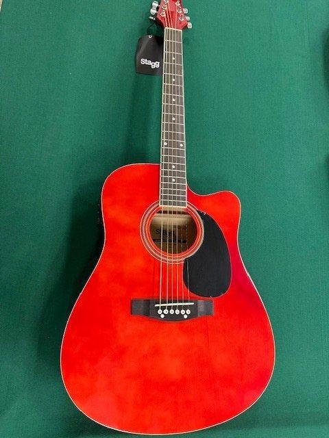 Stagg - Sadce20red - - Elektro-akoestische gitaar (Zonder, Muziek en Instrumenten, Snaarinstrumenten | Gitaren | Akoestisch