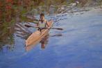 Chris van Dijk (1952) - Impressionist  Canoë