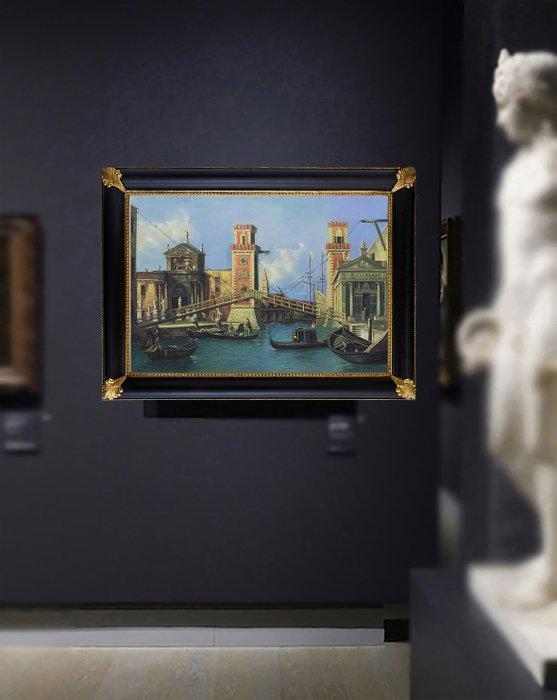 Scuola italiana (XX), After Canaletto - Il Ponte, Antiek en Kunst, Kunst | Schilderijen | Klassiek