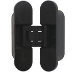 Onzichtbaar scharnier 3D verstelbaar 111x29mm zamak zwart, Nieuw, Overige materialen, Klink of Kruk
