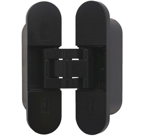 Onzichtbaar scharnier 3D verstelbaar 111x29mm zamak zwart, Doe-het-zelf en Bouw, Hang- en Sluitwerk, Klink of Kruk, Nieuw, Overige materialen