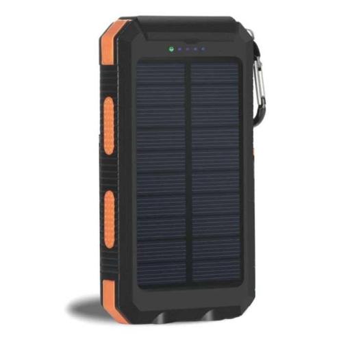 Solar Charger 20.000mAh met Zaklamp - Externe Powerbank, Telecommunicatie, Powerbanks, Nieuw, Verzenden