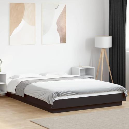 vidaXL Bedframe bewerkt hout zwart 120x200 cm, Huis en Inrichting, Slaapkamer | Bedden, Nieuw, Verzenden