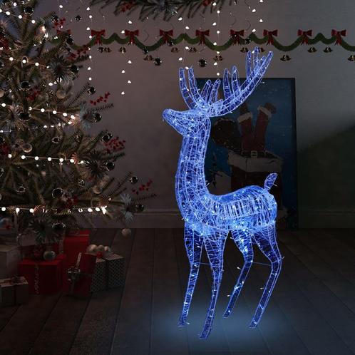 vidaXL Kerstdecoratie rendier 250 LEDs blauw 180 cm acryl, Divers, Noël, Envoi