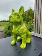 Beeld, green buldog artistic - 43 cm - polyresin