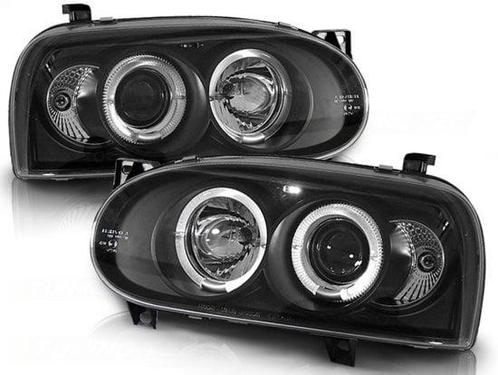 Koplampen dual halo rims VW GOLF 3 09 91-08 97 ANGEL EYES..., Auto-onderdelen, Verlichting, Nieuw, Ophalen of Verzenden