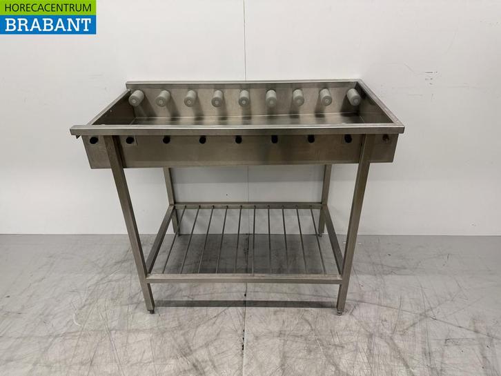 RVS Afvoertafel / rollenbaan tbv doorschuifvaatwasser 110 cm, Zakelijke goederen, Horeca | Meubilair en Inrichting, Ophalen of Verzenden