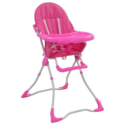vidaXL Kinderstoel hoog roze en wit, Enfants & Bébés, Chaises pour enfants, Envoi