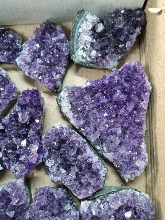 Big Lot HQ URUGUAY AMETHYST CLUSTERS 8,5 - 5,3 cm, Verzamelen, Mineralen en Fossielen