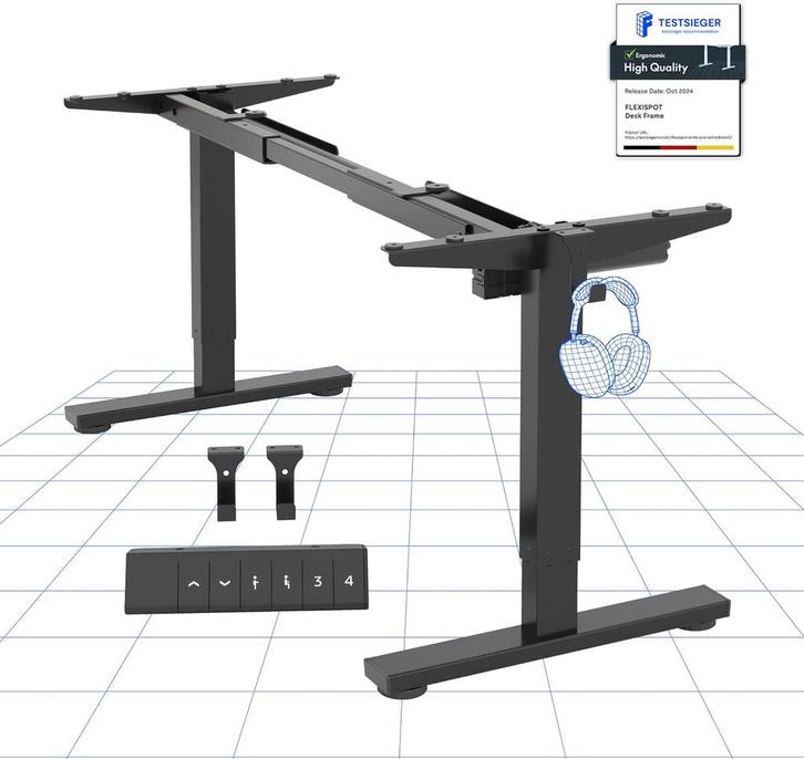 Zit sta bureau - Elektrisch - Verstelbaar - Bureauframe - EN, Huis en Inrichting, Woonaccessoires | Overige, Nieuw, Verzenden
