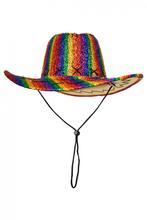 Cowboyhoed Regenboog Glitters Pride Gekleurd Cowboy Hoed Rod, Kleding | Heren, Ophalen of Verzenden, Nieuw