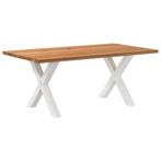 vidaXL Eettafel rechthoekig 180x100x74 cm massief eikenhout, Huis en Inrichting, Tafels | Eettafels, Verzenden, Nieuw