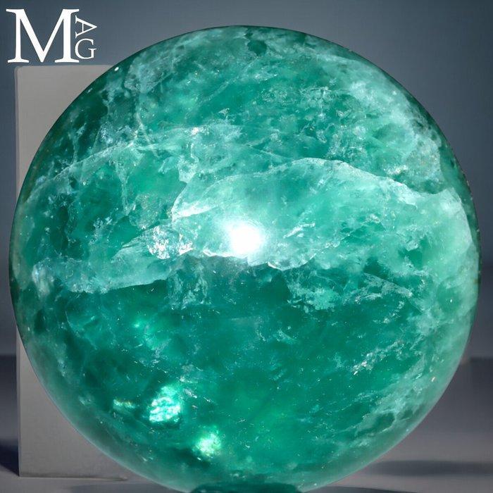 Natuurlijke groene fluorietkristal Grote uitgehouwen groene, Verzamelen, Mineralen en Fossielen