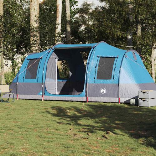 vidaXL Tunneltent 4-persoons waterdicht blauw, Caravanes & Camping, Tentes, Envoi