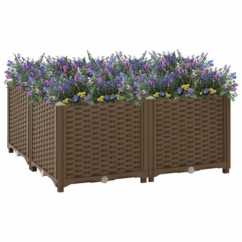 vidaXL Plantenbak verhoogd 80x80x38 cm polypropyleen, Jardin & Terrasse, Pots de fleurs, Envoi