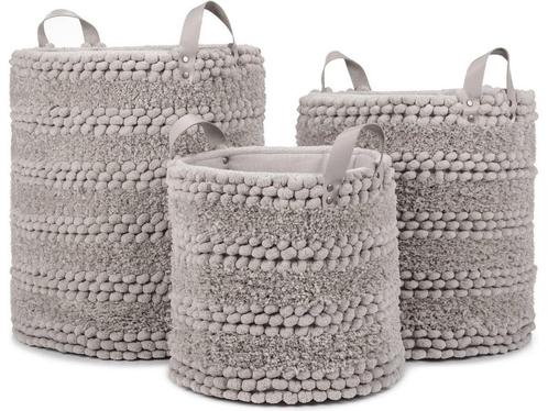 Heckettlane Light-Grey Wasmand Roberto 40x40 cm, gemaakt van, Huis en Inrichting, Woonaccessoires | Overige, Nieuw, Verzenden