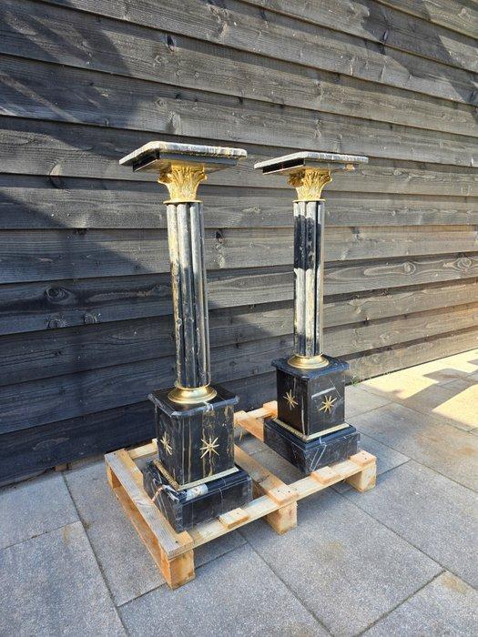 Kolom (2) - 20e eeuw - Klassieke marmeren zuilen, Antiquités & Art, Art | Objets design