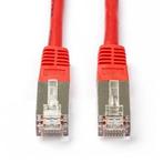 Netwerkkabel | Cat5e F/UTP | 2 meter (100% koper, Rood), Verzenden