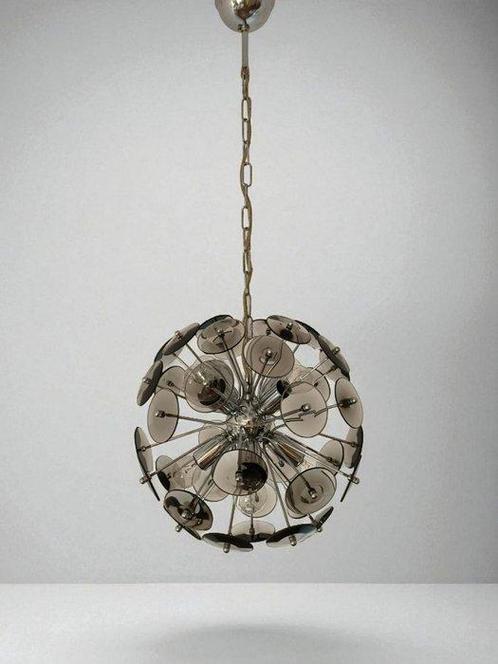 Lustre - Spoutnik - Cristal, Métal, Antiek en Kunst, Antiek | Verlichting