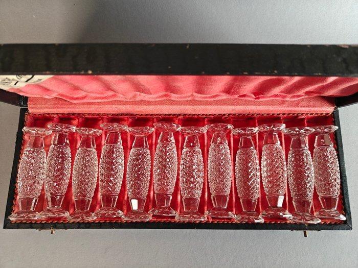 Messensteun (12) - Diamant geslepen kristallen messenleggers, Antiek en Kunst, Antiek | Meubels | Tafels