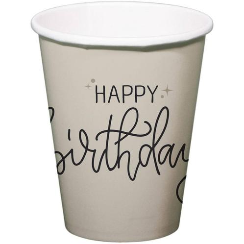 Cups Creme Noir 250ml /8, Hobby en Vrije tijd, Feestartikelen, Nieuw, Verzenden