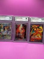 Pokémon - 3 Graded card - Charizard, Charmander - UCG