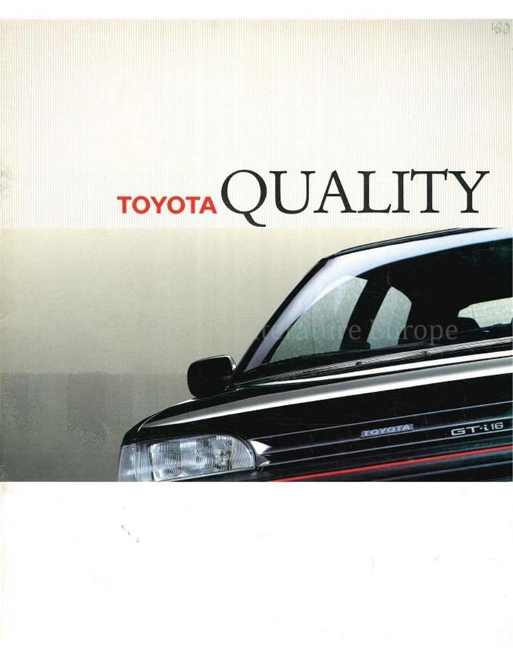 1988 TOYOTA PRORAMMA BROCHURE NEDERLANDS, Livres, Autos | Brochures & Magazines