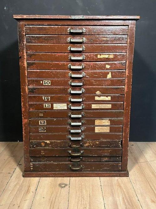 Commode - Bois - Tiroir pour imprimante, Antiek en Kunst, Curiosa en Brocante