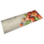 vidaXL Keukenmat wasbaar tomatenprint 45x150 cm fluweel, Verzenden, Nieuw