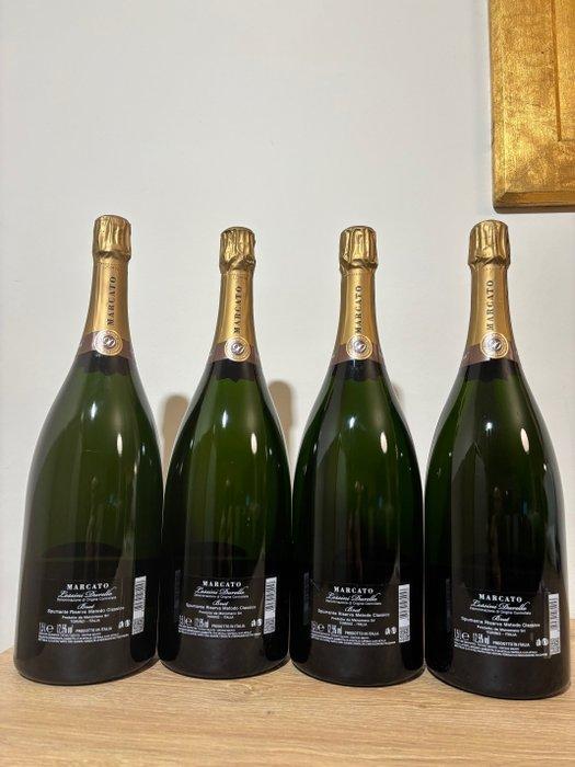Marcato Lessini Durello Riserva 90 - Veneto DOC - 4 Magnums, Verzamelen, Wijnen