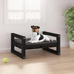 vidaXL Hondenmand 55,5x45,5x28 cm massief grenenhout zwart, Dieren en Toebehoren, Honden-accessoires, Verzenden, Nieuw