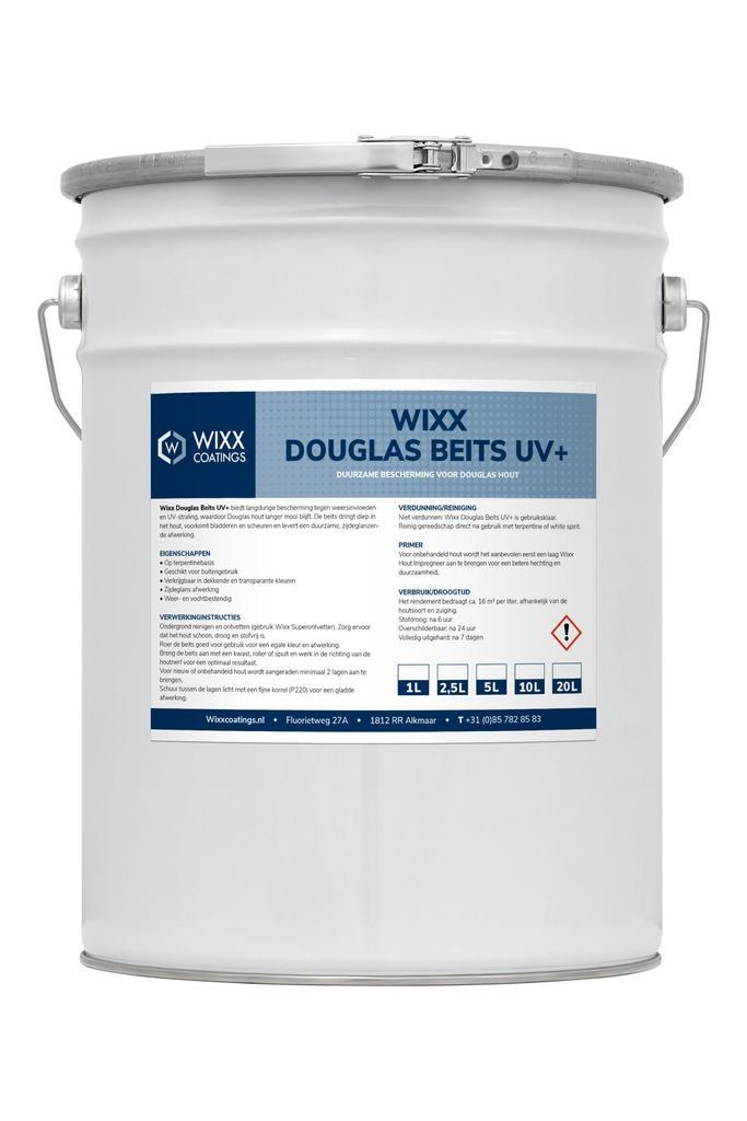 Wixx Douglasbeits UV+ RAL 9010 | Zuiver Wit 1L, Doe-het-zelf en Bouw, Verf, Beits en Lak, Nieuw, Verzenden