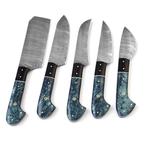 Keukenmes - Chefs knife - Damaststaal, hars en zwart g 10 -