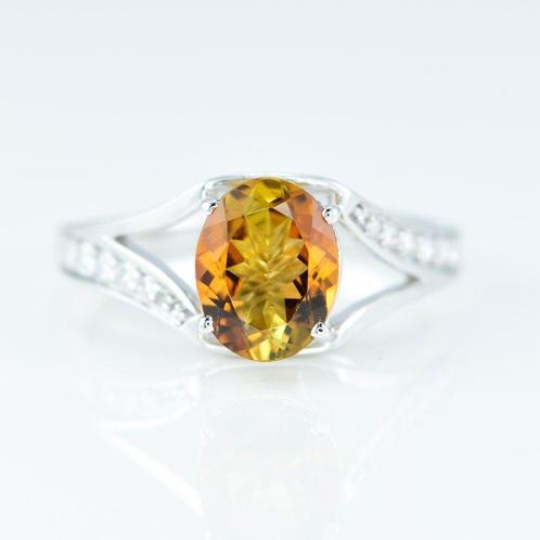 Zonder Minimumprijs - Ring - 14 karaat Witgoud -  1.69ct., Handtassen en Accessoires, Antieke sieraden