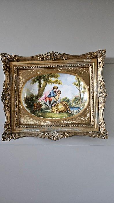Spanish hand-painted piece in the Meissen style - • Rococo, Antiek en Kunst, Curiosa en Brocante