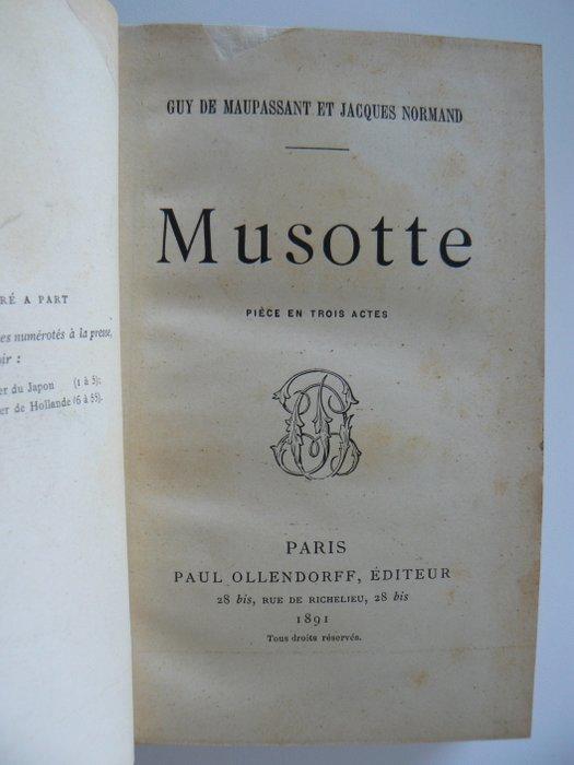 Signé ; Guy de Maupassant et Jacques Normand / Envoi, Antiquités & Art, Antiquités | Livres & Manuscrits