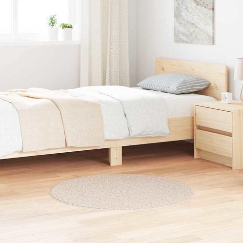 vidaXL Shaggy Tapijt met Latex Achterkant Crème ø90 cm, Huis en Inrichting, Stoffering | Tapijten en Vloerkleden, Nieuw, Verzenden