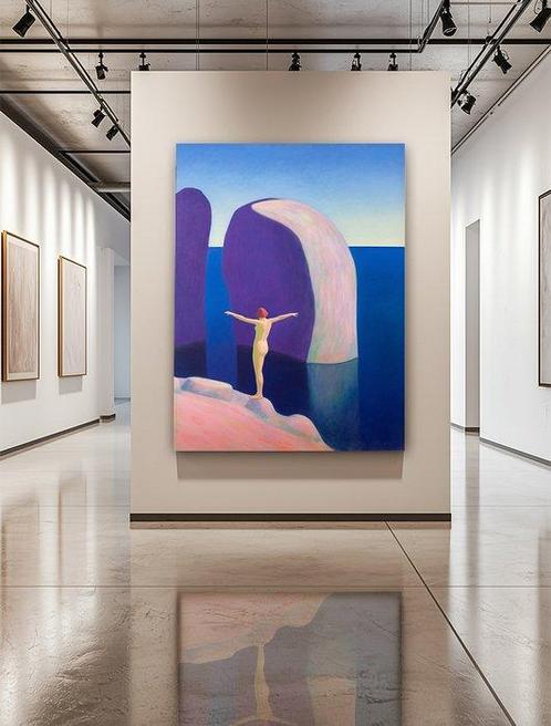 PIROU (1980) - Balancing study - No Reserve, Antiek en Kunst, Kunst | Schilderijen | Modern